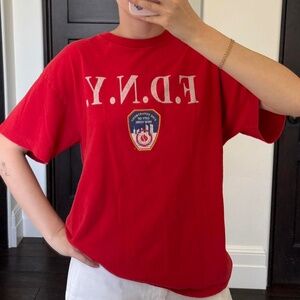 Authentic FDNY Large Red T-shirt